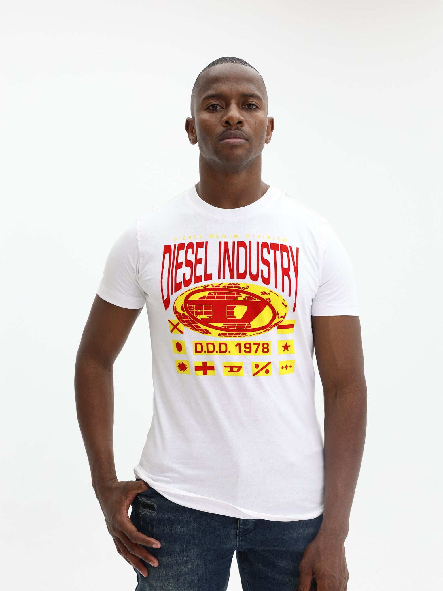 Diesel T-Shirt T-Diegor L8 White-Red